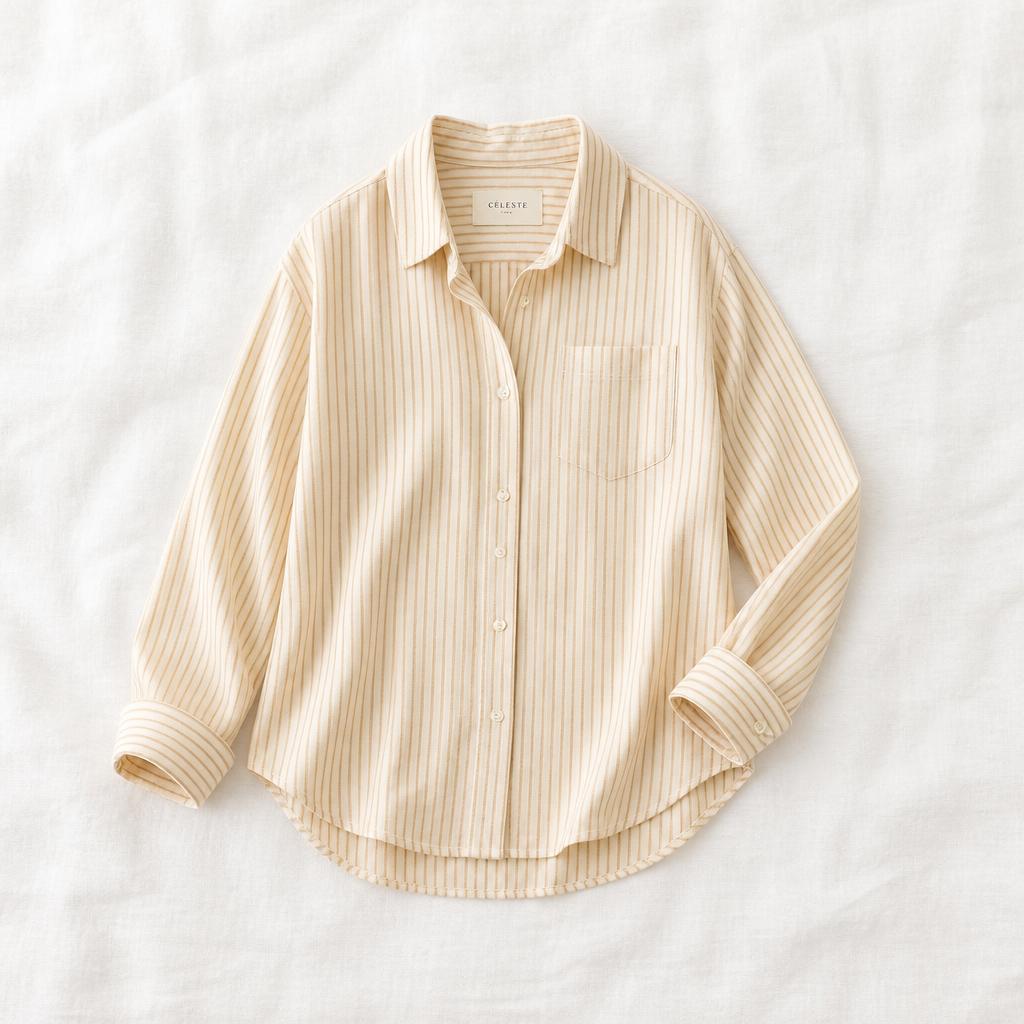 Camisa feminina estilosa em tecido branco